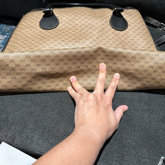 Gucci Brown Monogram Tote Bag - Picture 10 of 17